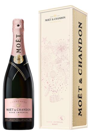 MOET & CHANDON BRUT ROSÉ WITH METAL GIFT BOX 750ML