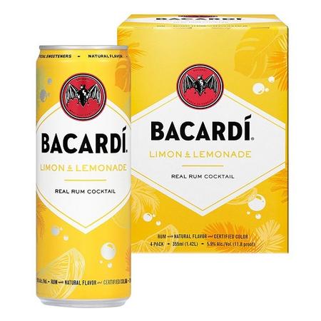 BACARDI LIMON+ LEMONADE 4Pk CANS 12OZ   