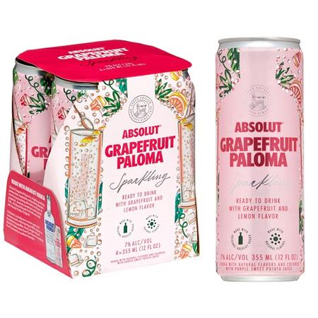 ABSOLUT GRAPEFRUIT PALOMA COCKTAIL 4PK  