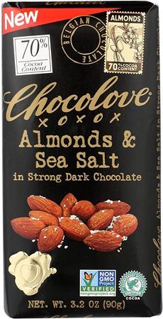 CHOCOLOVE ALMOND SEASALT STRONG DARK BAR