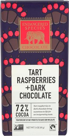 ENDANGERED TART RASPBERRIES DARK CHOCOLATE