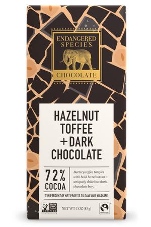 ENDANGERED HAZELNUT TOFFEE DARK CHOCOLATE