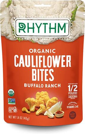 RHYTHM ORGANIC CAULIFLOWER BITES BUFFALO RANCH 1.4OZ