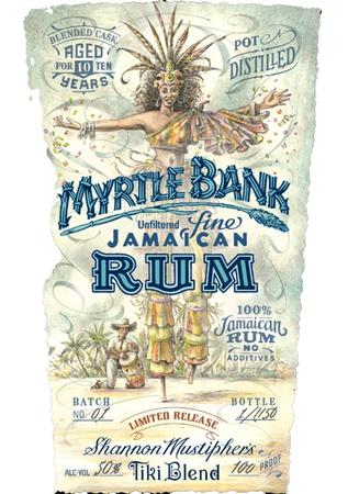 MYRTLE BANK 10 YEAR SHANNON MUS`S TIKI BLEND RUM 750ML