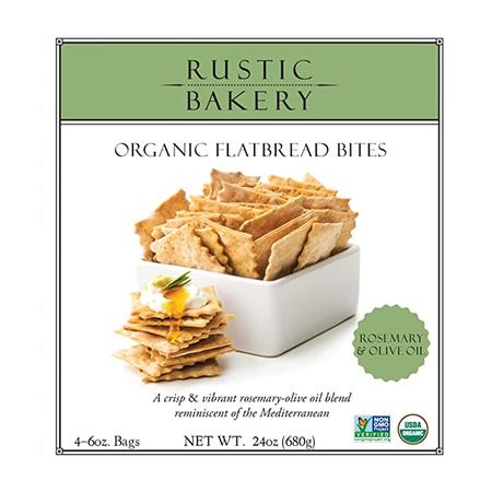 RUSTIC BAKERY ROSEMARY & OLIVE OIL FLATBREAD BITES 24OZ BOX