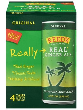 REED`S REALLY REAL GINGER ALE 4/PK 12OZ