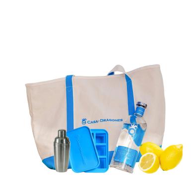 CASA DRAGONES BLANCO BEACH TOTE