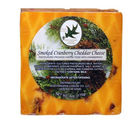 NORTHWOODS SMOKED CRANBERRY CHEDDAR SQUARE 6 OZ