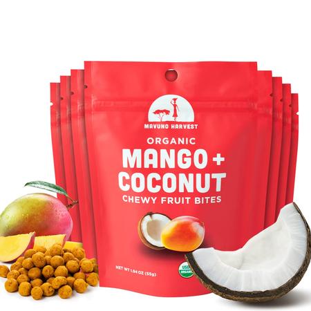 MAVUNO ORGANIC MANGO & COCONUT FRUIT BITES 1.94 OZ