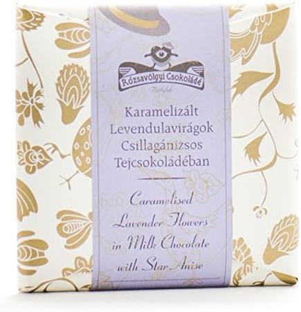 ROZSAVOLGYI CARAMELIZED LAVENDER FLOWER MILK CHOCOLATE 40%