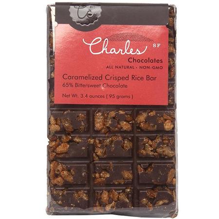 CHARLES CARAMELIZED CRISP RICE CHOCOLATE BAR BITTERSWEET 3.4 OZ