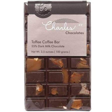 CHARLES TOFFEE COFFEE CHOCOLATE BAR 3.5 OZ