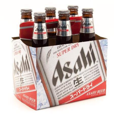 ASAHI DRAFT BEER SUPER DRY 6PK/12OZ BOTTLES