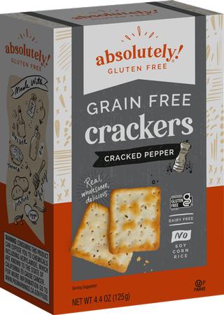 ABSOLUTELY GLUTEN FREE CRACKERS CRACKED PEPPER 4.4 OZ