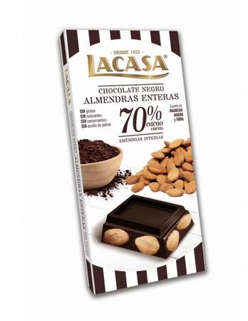 LACASA CHOCOLATE NEGRO W/ ALMONDS 70%