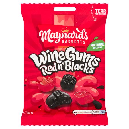 MAYNARDS BASSETTS WINE GUMMIES RED + BLACK 165G