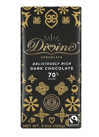 DIVINE 70% DARK CHOCOLATE BAR