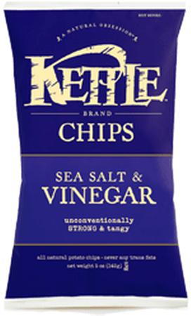 KETTLE SEA SALT + VINEGAR CHIPS 5 OZ BAG