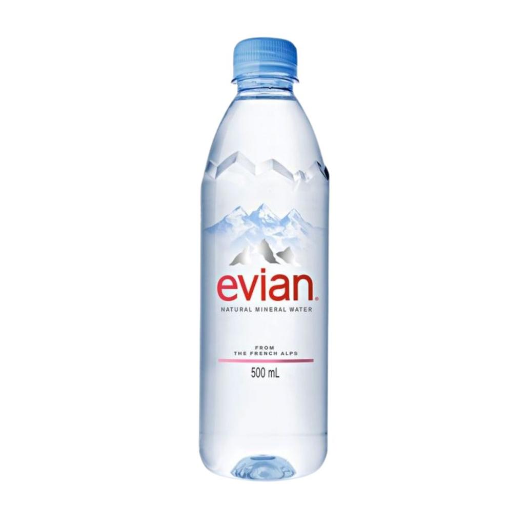 EVIAN NATURAL SPRING WATER 1/2 LITER