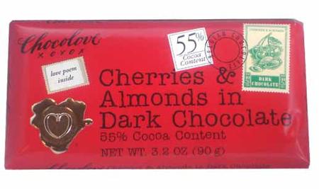 CHOCOLOVE CHERRIES ALMONDS DARKCHOCOLATE