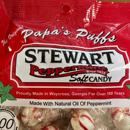 STEWART PEPPERMINT CANDY 3 OZ BOX