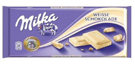 MILKA WHITE CHOCOLATE BAR 100G          