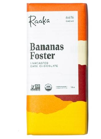 RAAKA BANANA FOSTER 68% DARK CHOC. BAR