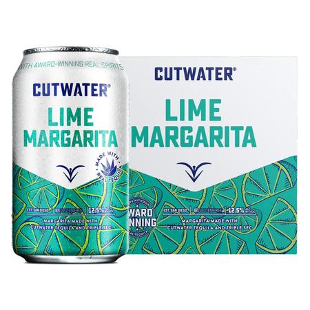 CUTWATER LIME TEQUILA MARGARITA 4PK/12OZ CANS