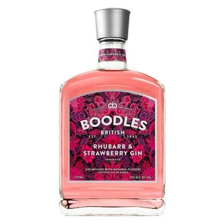 BOODLES RHUBARB STRAWBERRY GIN 750ML    