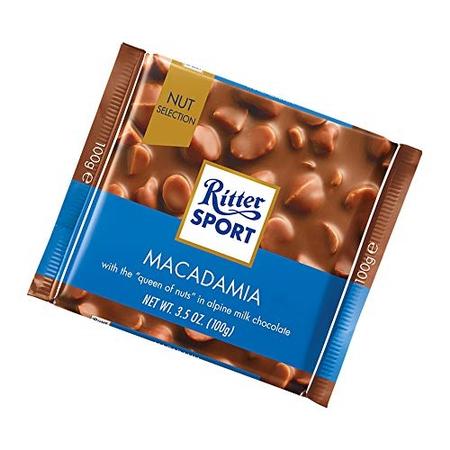 RITTER SPORT MILK CHOCOLATE W/ MACADAMIA